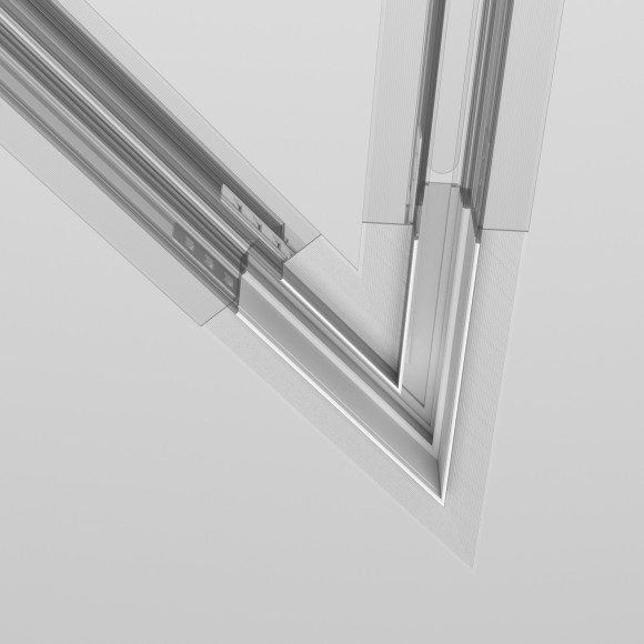 Угловой соединитель 45град для шинопроводов в ГКЛ 9.5мм Maytoni Exility TRA034CLS-42W