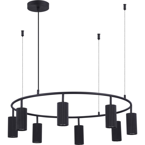 SL1213.403.08 Светильник подвесной ST-Luce Черный/Черный GU10 8*5W 4000K KENDO