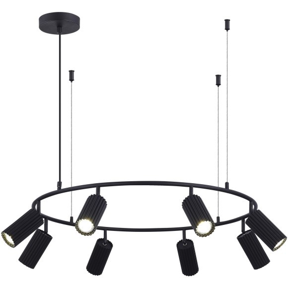 SL1213.403.08 Светильник подвесной ST-Luce Черный/Черный GU10 8*5W 4000K KENDO