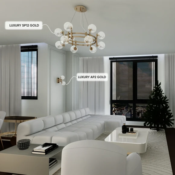 Люстра Crystal Lux LUXURY SP12 GOLD Люстра Crystal Lux LUXURY SP12 GOLD