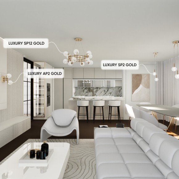 Люстра Crystal Lux LUXURY SP12 GOLD Люстра Crystal Lux LUXURY SP12 GOLD