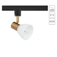 Однофазный двужильный трековый светильник Arte Lamp A3117PL-1BK FALENA под сменную лампу Е14