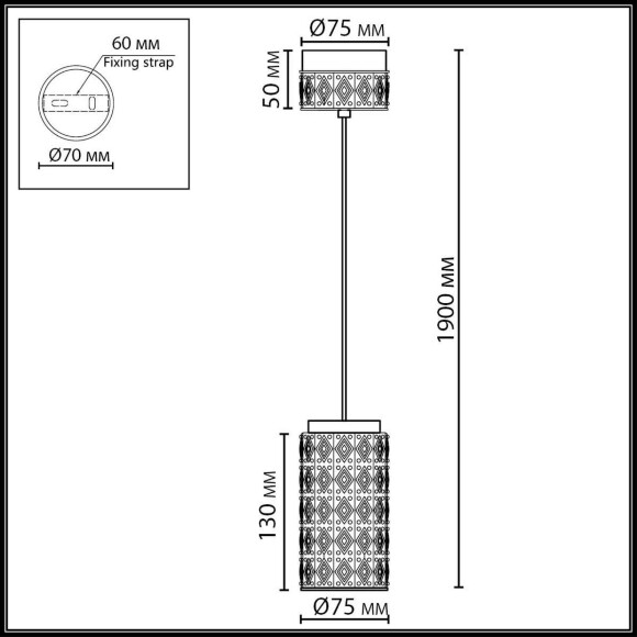 Odeon Light Exclusive LULU 5454/5L Декоративный светодиодный подвес-цилиндр с жемчужным керамическим плафоном и основанием светлая бронза 5Вт 450Лм 3000K CRI80