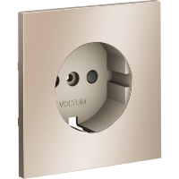 Накладка для розетки с заземлением и защитными шторками, S70 Metal (платина)