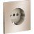 Накладка для розетки с заземлением и защитными шторками, S70 Metal (платина)