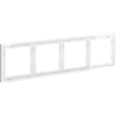 Рамка пластиковая VOLTUM S70 на 4 поста, (белый глянцевый)