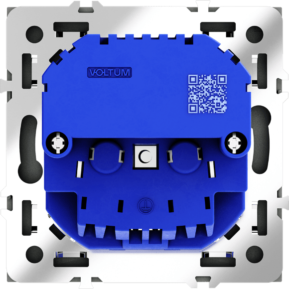 Розетка встраиваемая VOLTUM S70 с заземлением и защитными шторками, 16А, с USB, A+С, (графит)