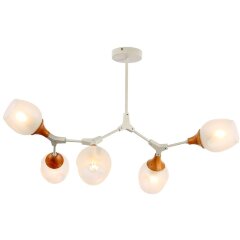 SLE113502-05 Светильник потолочный Белый, Светлое дерево/Белый E27 5*60W CIOTOLLA SLE113502-05 Светильник потолочный Белый, Светлое дерево/Белый E27 5*60W CIOTOLLA