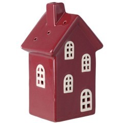 429848 Фигурка Домик CATACOL, керамика, красный, 99×70×160 мм с подсветкой
