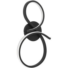 901268 Светод бра SERPINS, 11,4W(LED), алюминий, сталь, черный, пластик, белый, 3000K, 1400lm