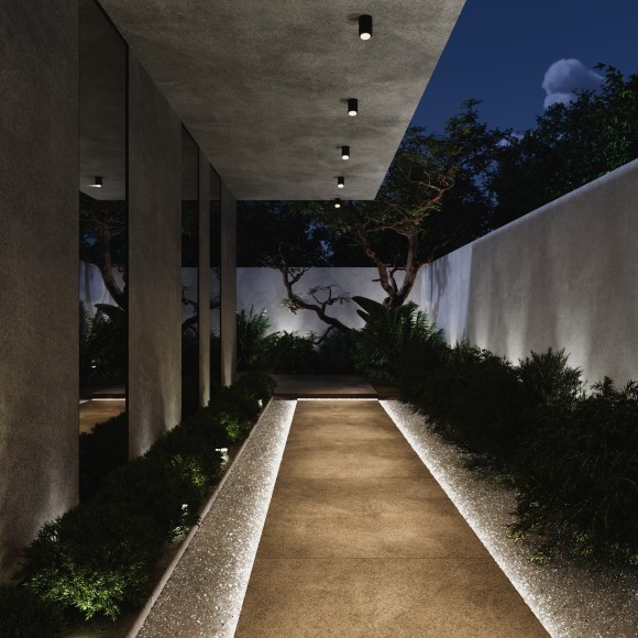 SL9514.702.01 Светильник уличный потолочный ST-Luce серый/белый LED 1*7W 3000K TUBO