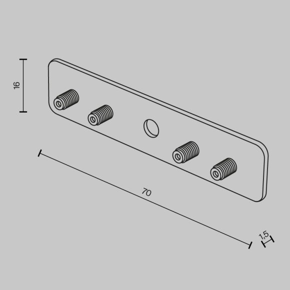 Прямой коннектор подвесных шинопроводов Maytoni Basity TRA172C-R-11B