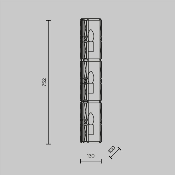 Бра Maytoni MOD094WL-03CH Facet под лампы 3xE14 60W
