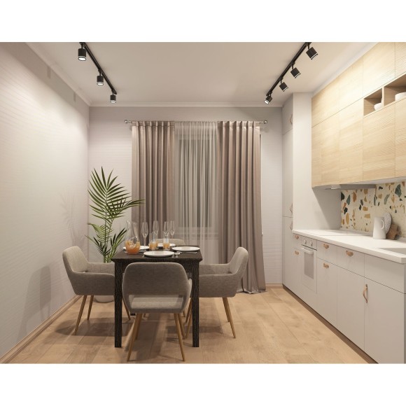 Однофазный двужильный светодиодный трековый светильник Denkirs DK6400-BK SOLID Ribe 4000К 630Лм CRI90+ 120° 5Вт