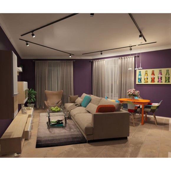 Однофазный двужильный светодиодный трековый светильник Denkirs DK6400-BK SOLID Ribe 4000К 630Лм CRI90+ 120° 5Вт