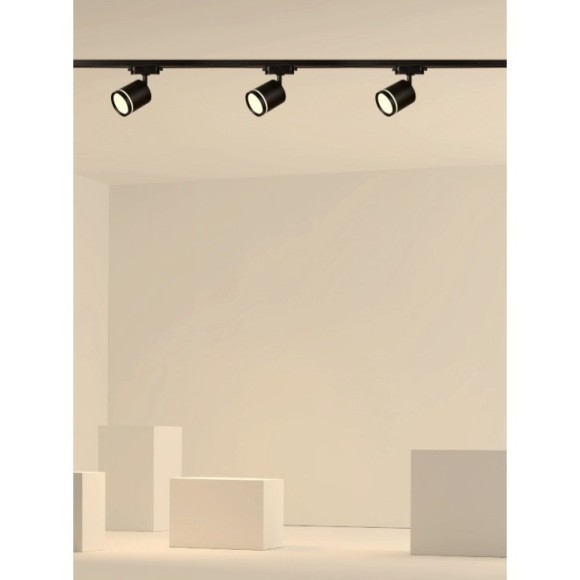 Однофазный двужильный светодиодный трековый светильник Denkirs DK6400-BK SOLID Ribe 4000К 630Лм CRI90+ 120° 5Вт