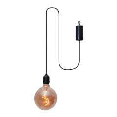 900211 Уличный потолочный светильник VIGNANELLO, LED 1X0,06W, IP44, H195, ?125, пластик, черный/пластик, янтарный полупрозрачный 900211 Уличный потолочный светильник VIGNANELLO, LED 1X0,06W, IP44, H195, ?125, пластик, черный/пластик, янтарный полупрозрачный