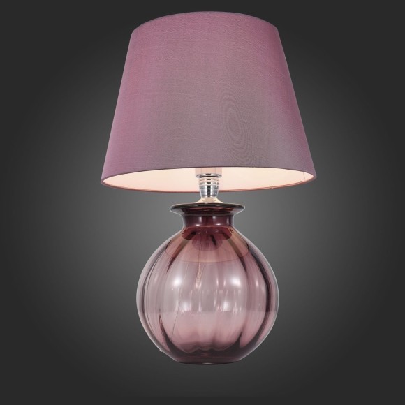 SL968.604.01 Прикроватная лампа ST-Luce Хром, Пурпурный/Пурпурный, Белый E27 1*60W (из 2-х коробок) AMPOLLA