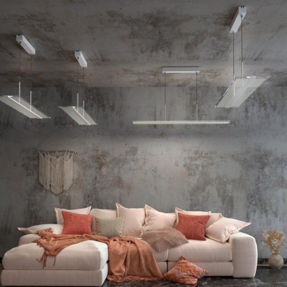 Светильник подвесной диммируемый со сменой цв.температуры, пульт ДУ (2.4G) в комплекте IP20 LED 50W ITER 358992 OVER