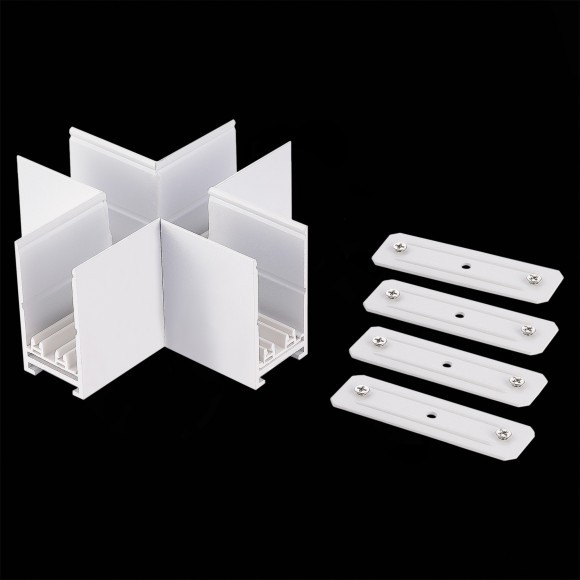 ST015.522.21 X-образный соединитель для накладного шинопровода белый SKYLINE 220