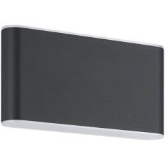 901026 Уличное бра GRUTTI, 2X6W (LED), 3000K, 4000K, 6500K, 850lm, IP65, L175, H90, A50, алюминий, антрацитовый/пластик полупрозрачный