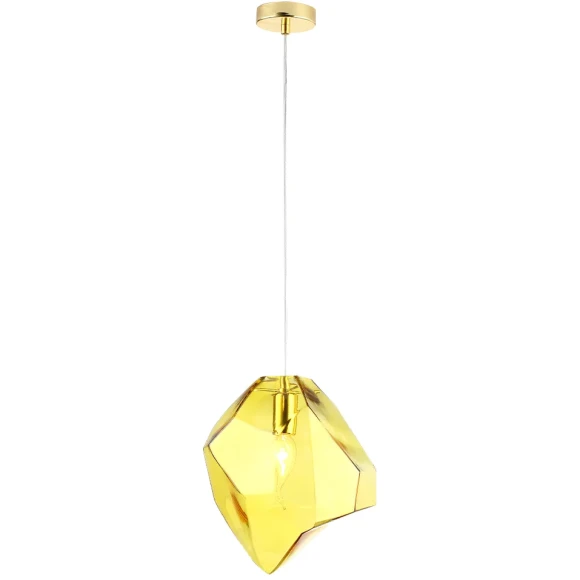 Светильник подвесной Crystal Lux NUESTRO SP1 GOLD/AMBER