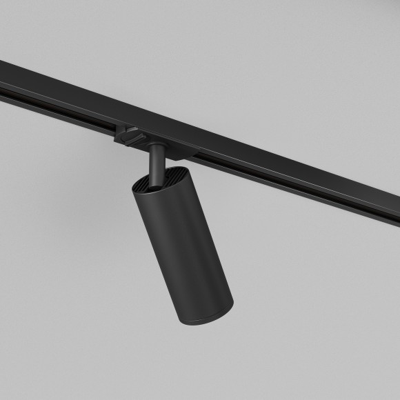 Однофазный двужильный трековый светильник Denkirs DK6202-BK SOLID Tube под сменную лампу GU10