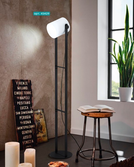 43429 Торшер HORNWOOD 1 с ножн. выкл., 1х28W (E27), L215, H1395, осн.?230, сталь, дерево, черный/тек 43429 Торшер HORNWOOD 1 с ножн. выкл., 1х28W (E27), L215, H1395, осн.?230, сталь, дерево, черный/тек