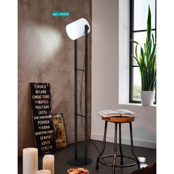 43429 Торшер HORNWOOD 1 с ножн. выкл., 1х28W (E27), L215, H1395, осн.?230, сталь, дерево, черный/тек 43429 Торшер HORNWOOD 1 с ножн. выкл., 1х28W (E27), L215, H1395, осн.?230, сталь, дерево, черный/тек