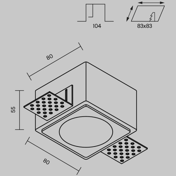 Встраиваемый светильник Technical DL123-GU10-01-W Встраиваемый светильник Technical DL123-GU10-01-W