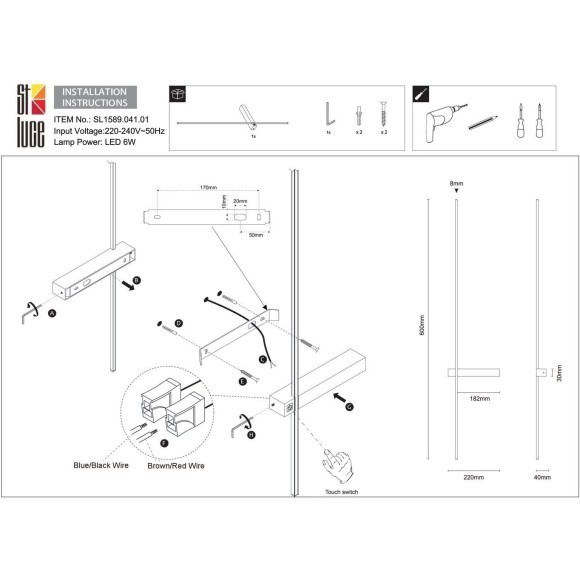 SL1589.041.01 Светильник настенный ST-Luce Черный/Черный LED 1*6W 4000K Настенные светильники