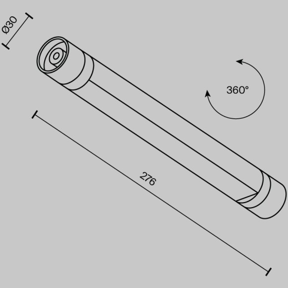 Светильник Basis для системы освещения Maytoni Shelf 300лм RA90 3000К 6Вт 100° C147CL-L300-6W3K-B