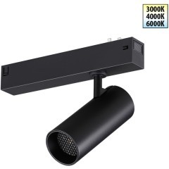 359956 Трековый светодиодный спот с перекл. цвет. температуры 3000;4000;6000К и антибликовым фильтром, 220В, 12Вт, 780Лм, CRI90 Novotech VECTOR 359956 Трековый светодиодный спот с перекл. цвет. температуры 3000;4000;6000К и антибликовым фильтром, 220В, 12Вт, 780Лм, CRI90 Novotech VECTOR