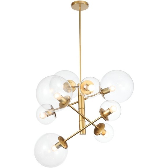 SL1150.203.08 Светильник подвесной ST-Luce Матовое золото/Прозрачный E27 8*40W (из 3-х коробок) LIORA