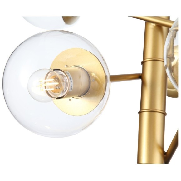 SL1150.203.08 Светильник подвесной ST-Luce Матовое золото/Прозрачный E27 8*40W (из 3-х коробок) LIORA