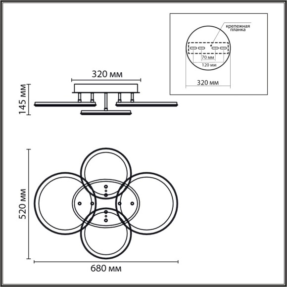 Умная люстра потолочная с ПДУ и голосовым управлением LED 95W 3000-6500К 220V ALIS SMART 8380/95CL