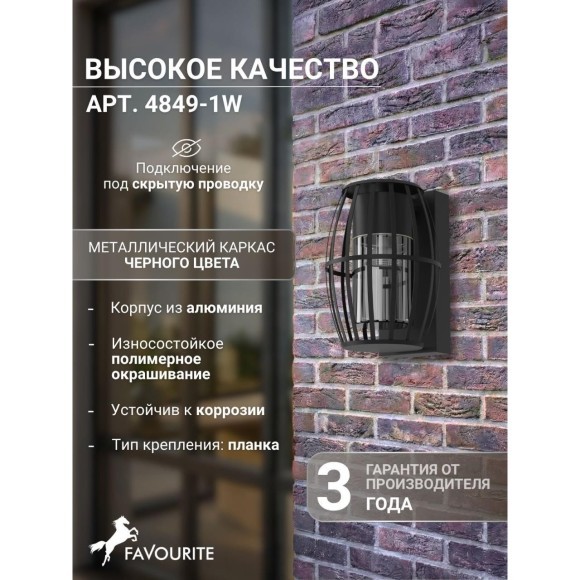 Настенный уличный светильник Favourite 4849-1W Keg