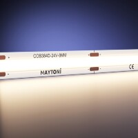 Maytoni 201075 Светодиодная лента, 5 метров, ширина 8мм серия ULTRA COB 24V 12Вт/м 1205Лм/м 3000К IP20 CRI90 120° кратность резки 41мм, раб. температура -30...+60°С