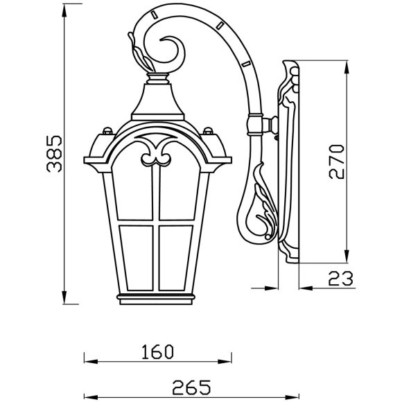 Уличный настенный светильник Outdoor O413WL-01GB Уличный настенный светильник Outdoor O413WL-01GB