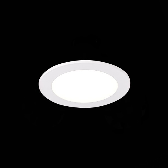 ST212.508.05 Св-к встр. Белый LED 1*5W 3000K/4000K/6000K 375Lm Ra80 110° IP20 D92xH30 220-240V Встраиваемые светильники