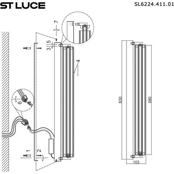 SL6224.411.01 Светильник настенный ST-Luce Черный/Прозрачный LED 1*20W 4000K BAMBOO SL6224.411.01 Светильник настенный ST-Luce Черный/Прозрачный LED 1*20W 4000K BAMBOO