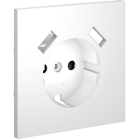 Накладка для розетки с заземлением и защитными шторками, с USB A+A, S70 (белый матовый)