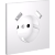 Накладка для розетки с заземлением и защитными шторками, с USB A+A, S70 (белый матовый)
