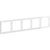 Рамка пластиковая VOLTUM S70 на 5 постов, (белый глянцевый)