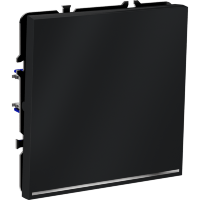 Выключатель встраиваемый VOLTUM S70 одноклавишный с подсветкой 10А, (графит)