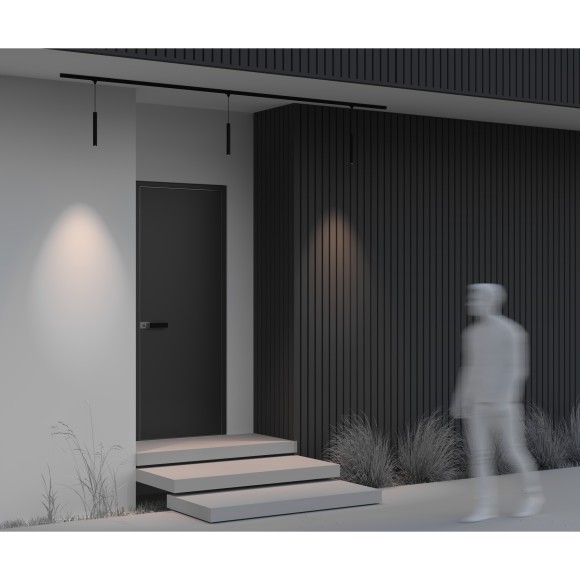 Светодиодный подвесной светильник для уличной трековой системы Maytoni Elasity IP65 Outdoor O-TR01-1-P-8WB3K