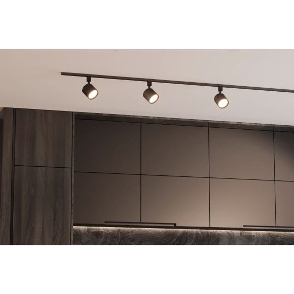 Crystal Lux CLT 0.31 020 BK 1409/069 Черный однофазный двужильный светильник под сменную лампу GX53 макс 50Вт, матовый металл, поворотный, 105x80мм, IP20, 220V