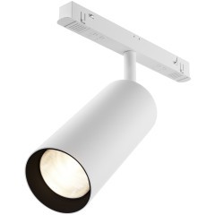Voltega VGL032-2-20W3K-S-W Магнитный белый трековый светодиодный низковольтный спот белого цвета, подходит для всех шинопроводов 48В с шириной выреза 26мм, 20 Вт, 3000К, CRI 90, 1600 лм, 24°, диаметр 65 мм
