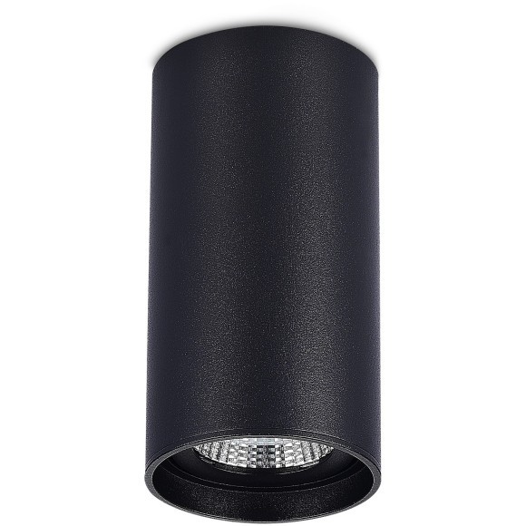 ST157.432.15 Светильник потолочный Черный LED 1*15W 3000K 1 200Lm Ra90 60° IP44 D75xH140 220-265V Накладные светильники
