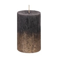 422584 Свеча парафиновая GLENBARR, H110 парафин, черный, золотой металл,ик